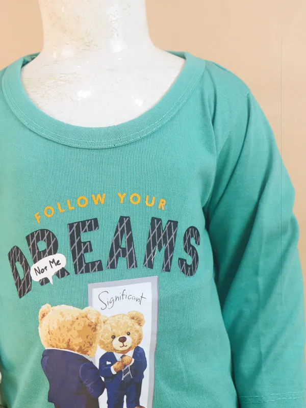 1Yr - 4Yrs Dreams Ferozi Suit For Kids RG BS70