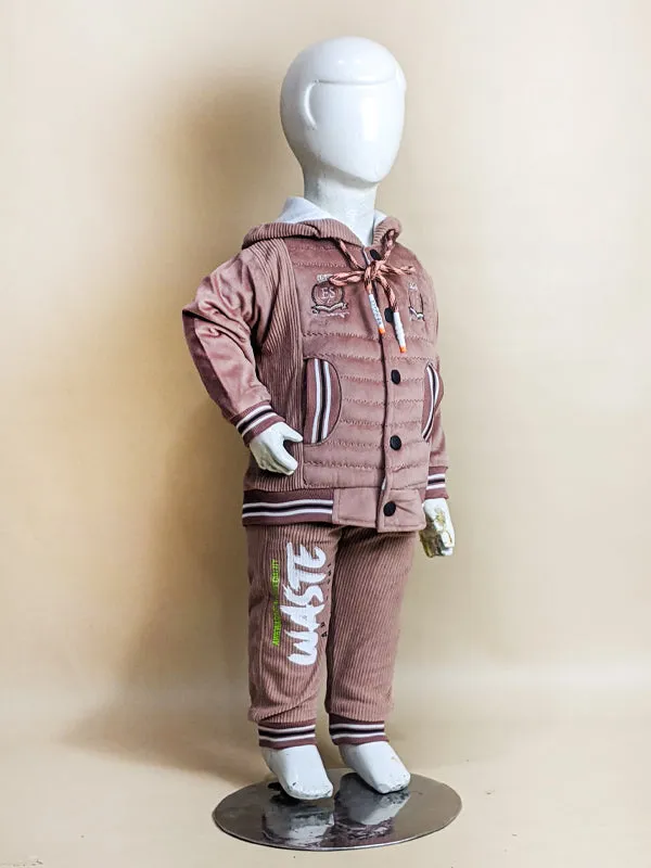 1Yr - 4Yrs Light Maroon Suit For Kids AJ BS98