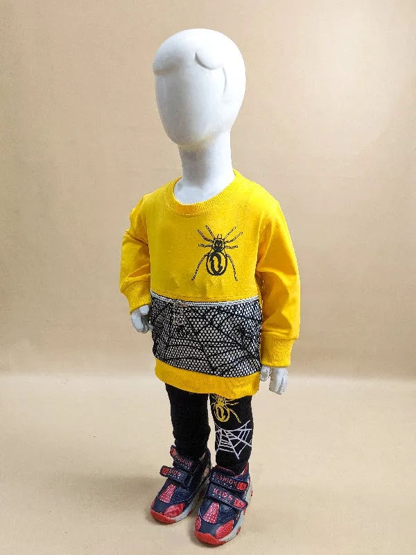 1Yr - 4Yrs Spider Yellow Suit For Kids BS104