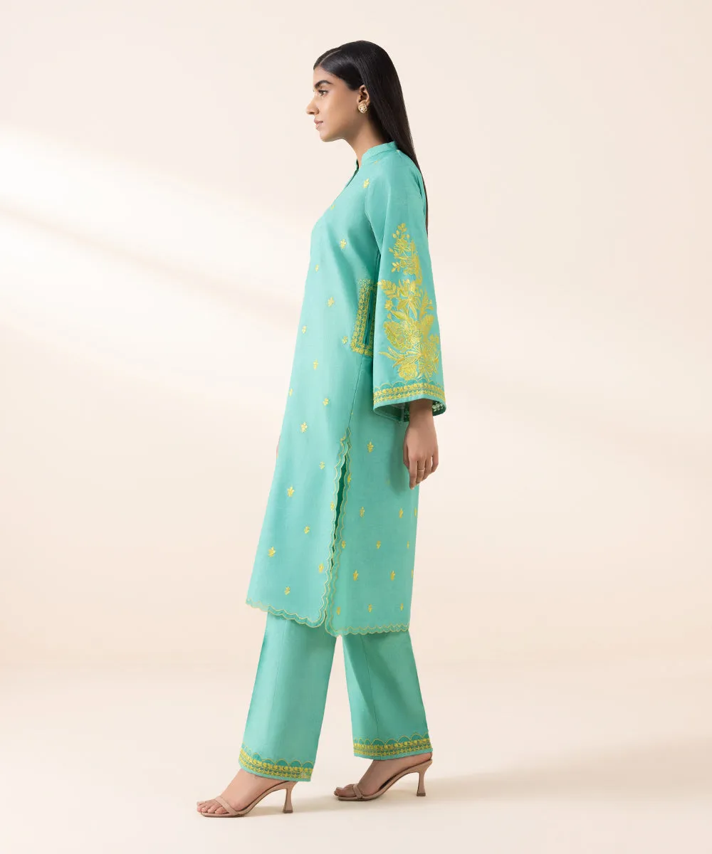 2 Piece - Embroidered Karandi Suit