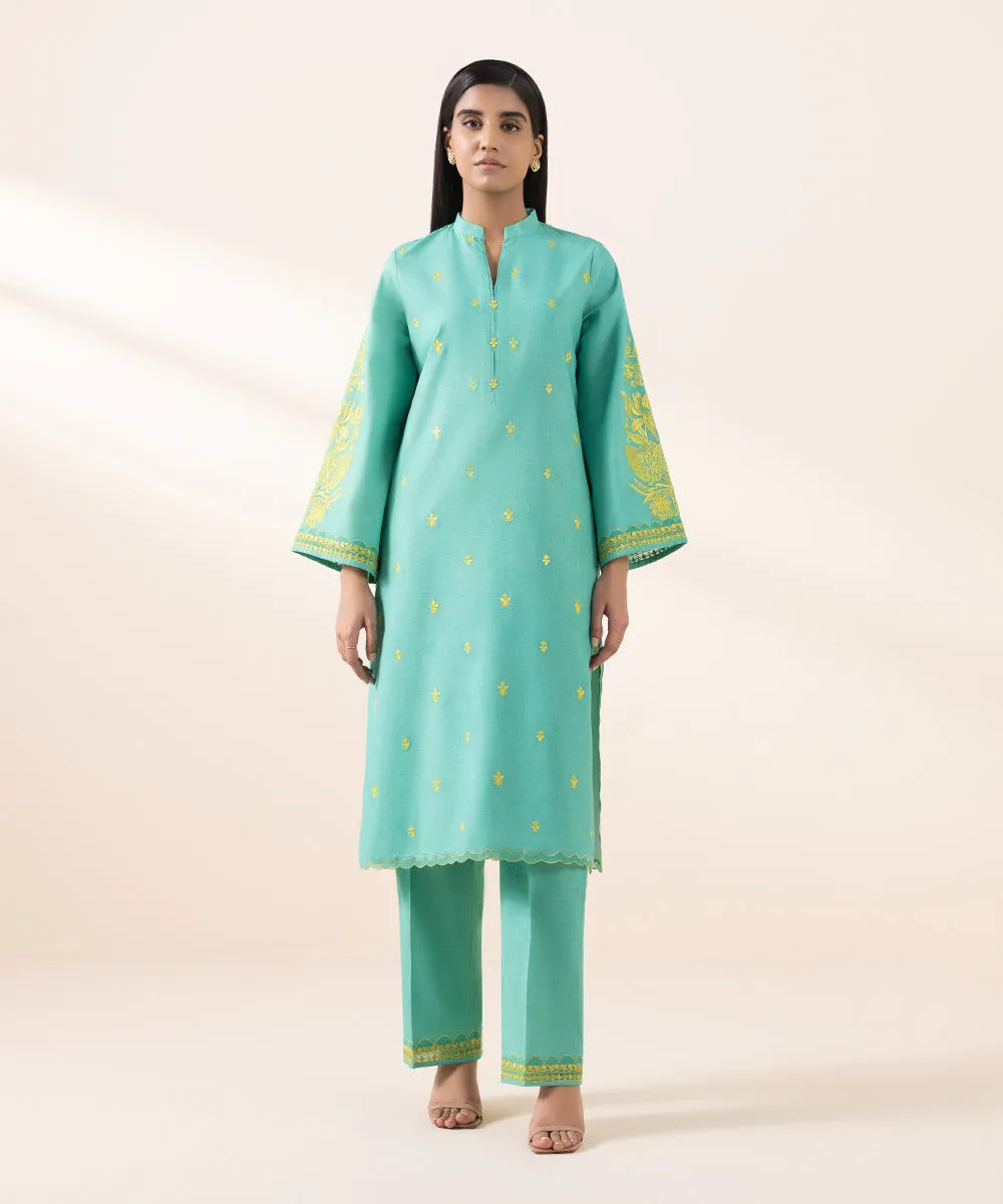 2 Piece - Embroidered Karandi Suit