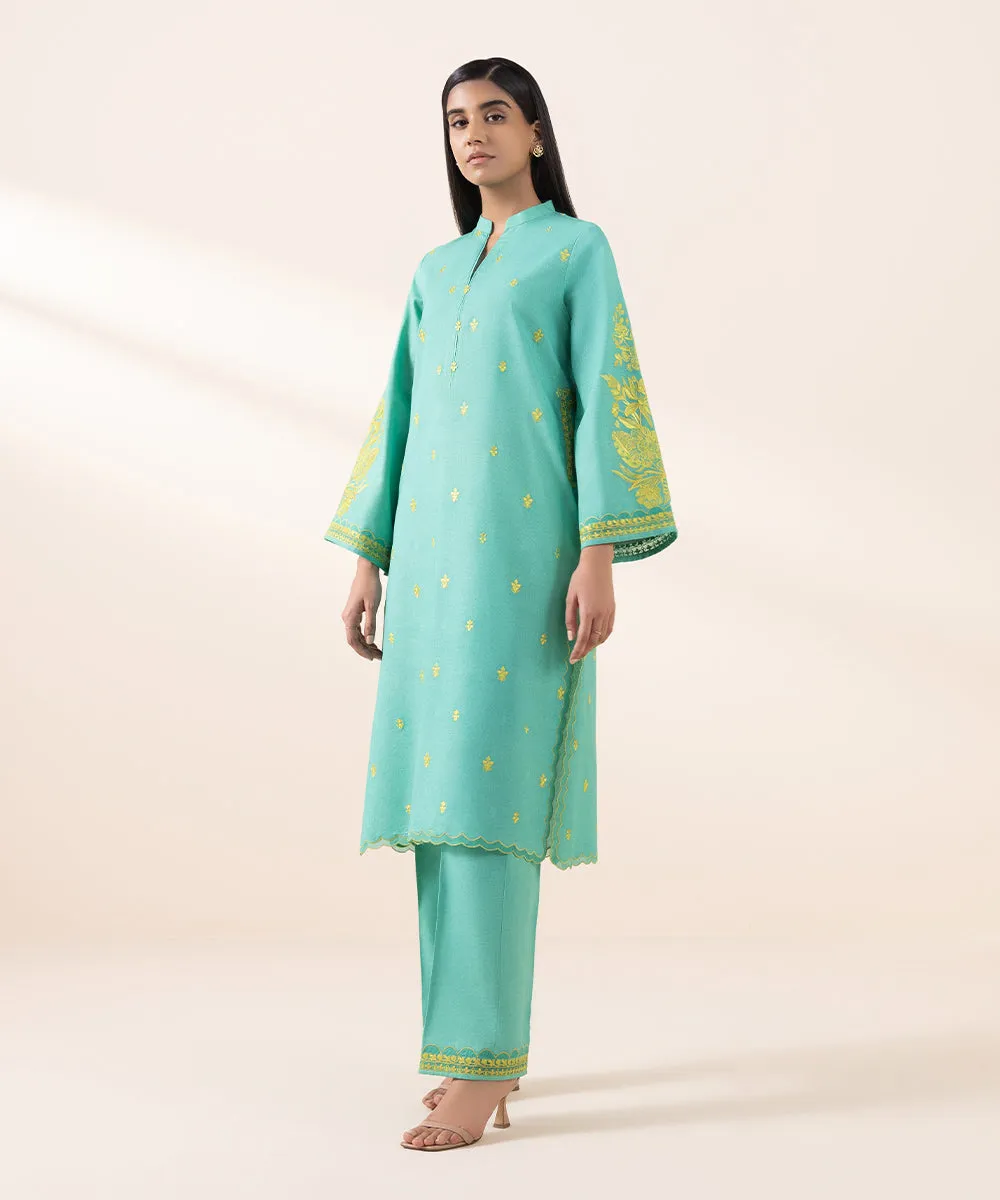 2 Piece - Embroidered Karandi Suit