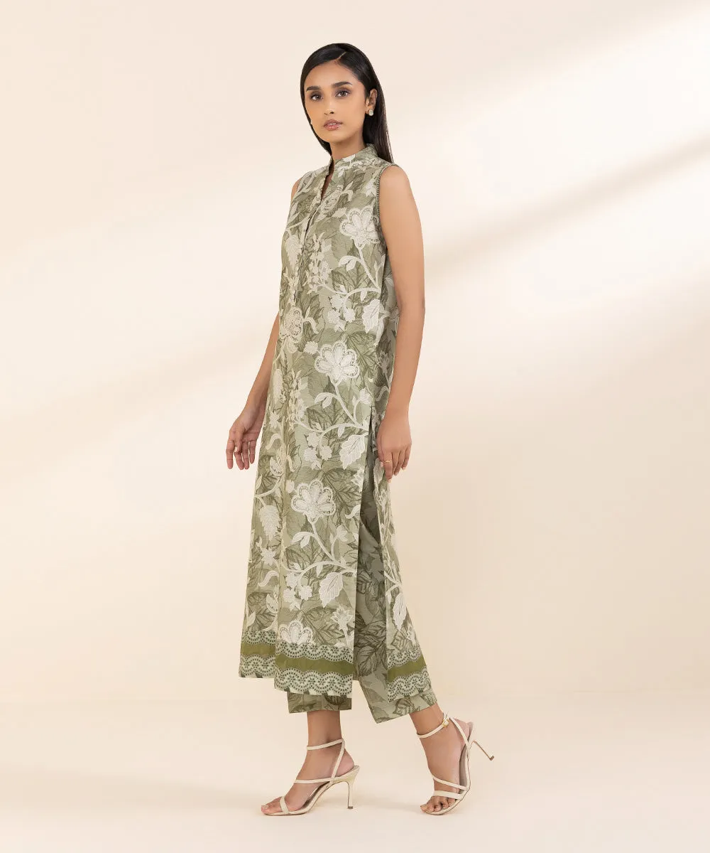 2 Piece - Printed Khaddar Suit