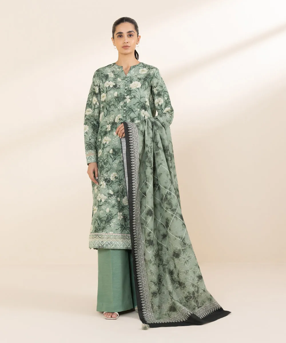 2 Piece - Printed Light Khaddar Suit