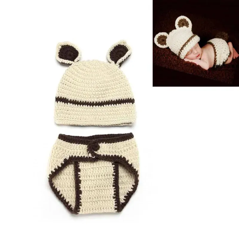 26 Styles Baby Photo Shoot Outfit Cute Animal Crochet, Handmade Knit Costume Accessories Newborn Photography Props