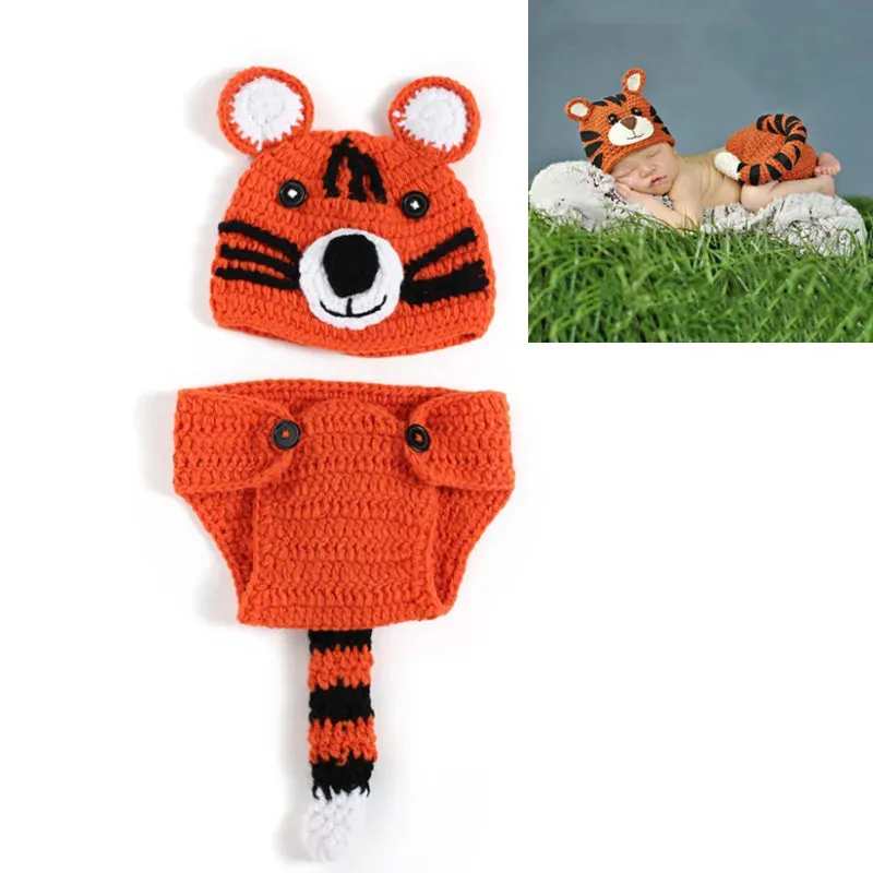 26 Styles Baby Photo Shoot Outfit Cute Animal Crochet, Handmade Knit Costume Accessories Newborn Photography Props