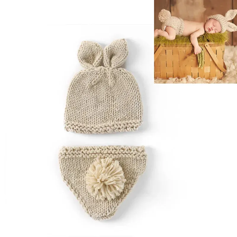 26 Styles Baby Photo Shoot Outfit Cute Animal Crochet, Handmade Knit Costume Accessories Newborn Photography Props