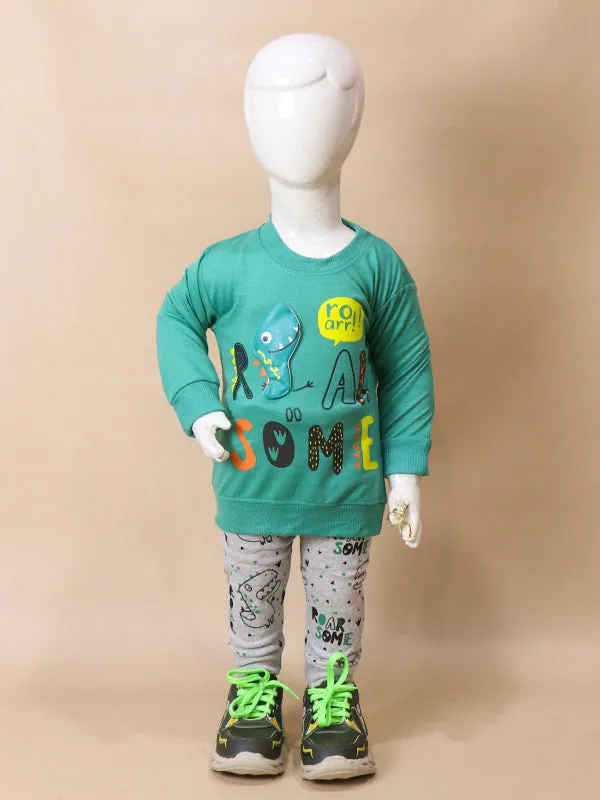 2Yr - 5Yrs Roar Sea Green Suit For Kids BS80