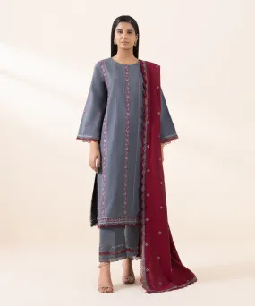 3 Piece - Embroidered Karandi Suit