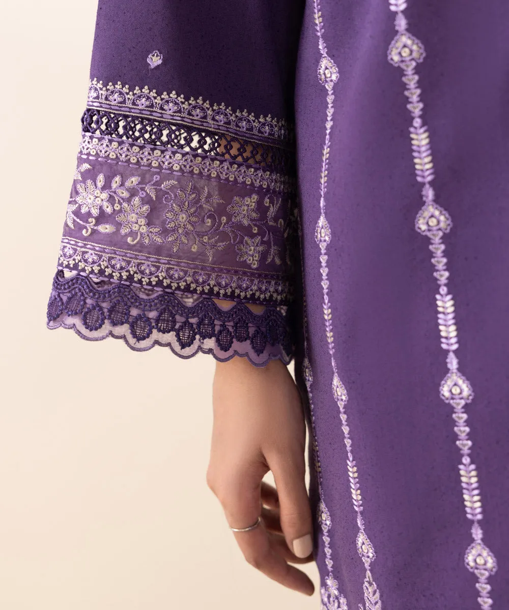 3 Piece - Embroidered Karandi Suit