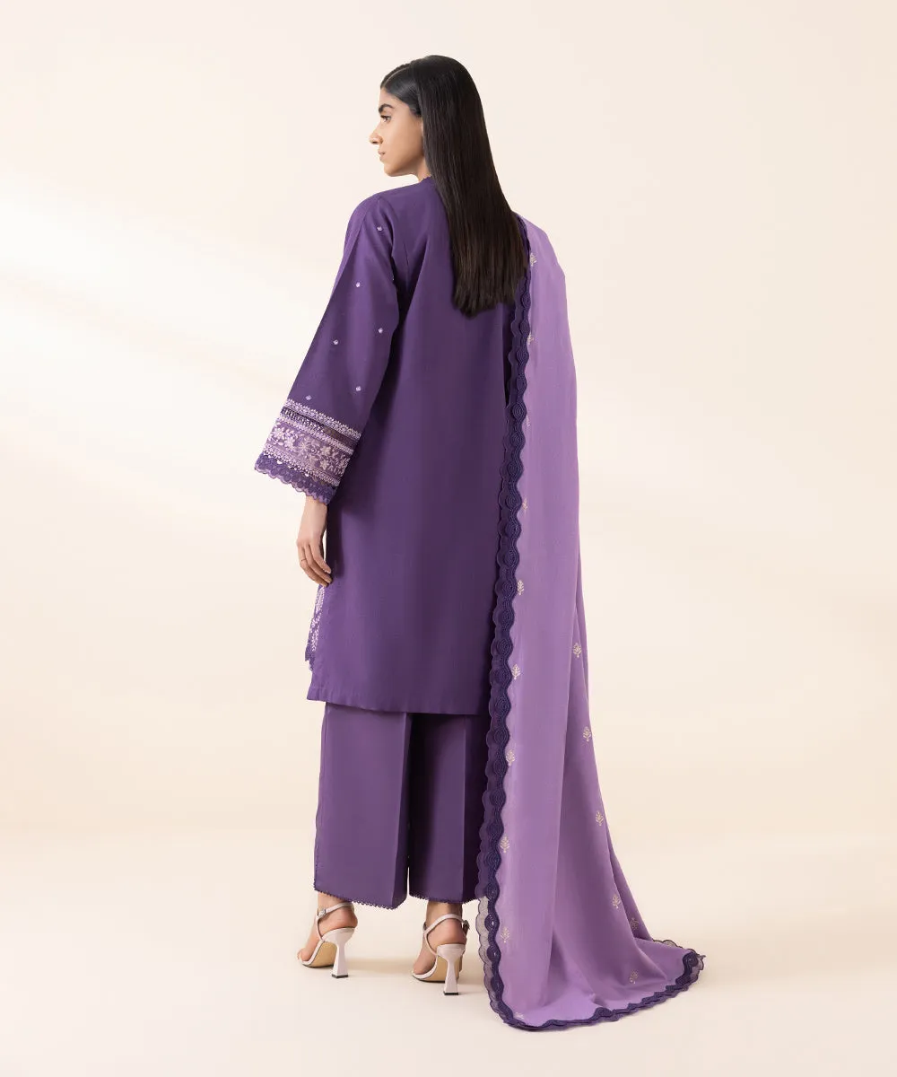 3 Piece - Embroidered Karandi Suit