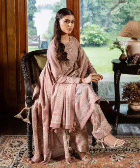 3 Piece - Embroidered Khaddar Suit