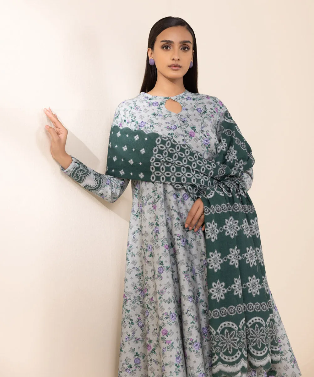 3 Piece - Printed Light Khaddar Suit