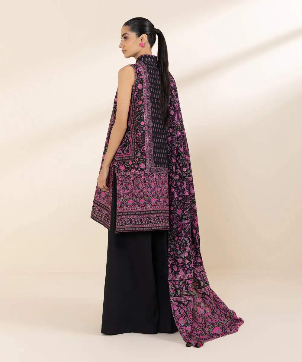 3 Piece - Printed Light Khaddar Suit