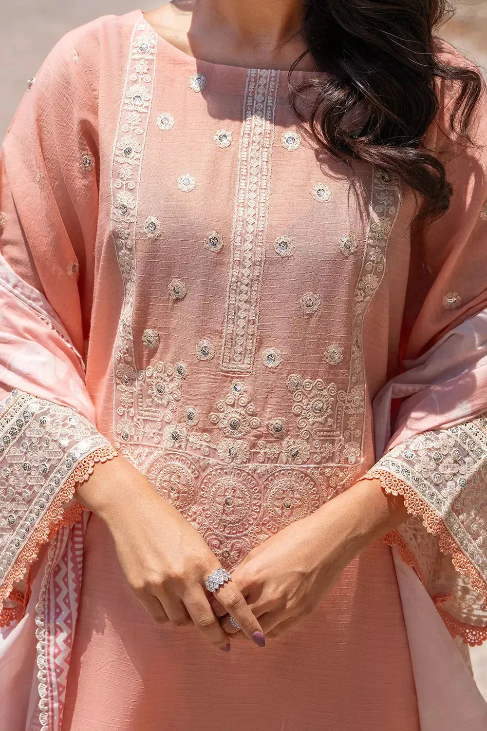 3PC Embroidered Unstitched Cambric Suit KSDE-2824