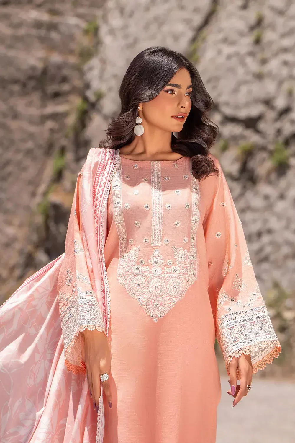 3PC Embroidered Unstitched Cambric Suit KSDE-2824