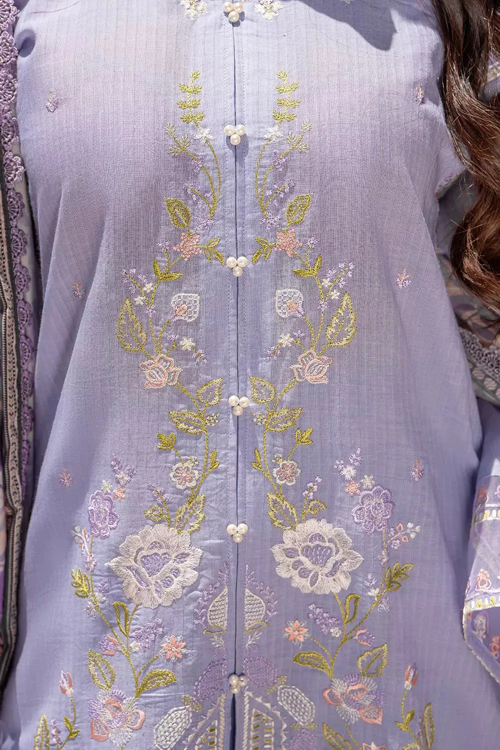 3PC Embroidered Unstitched Cambric Suit KSDE-2825