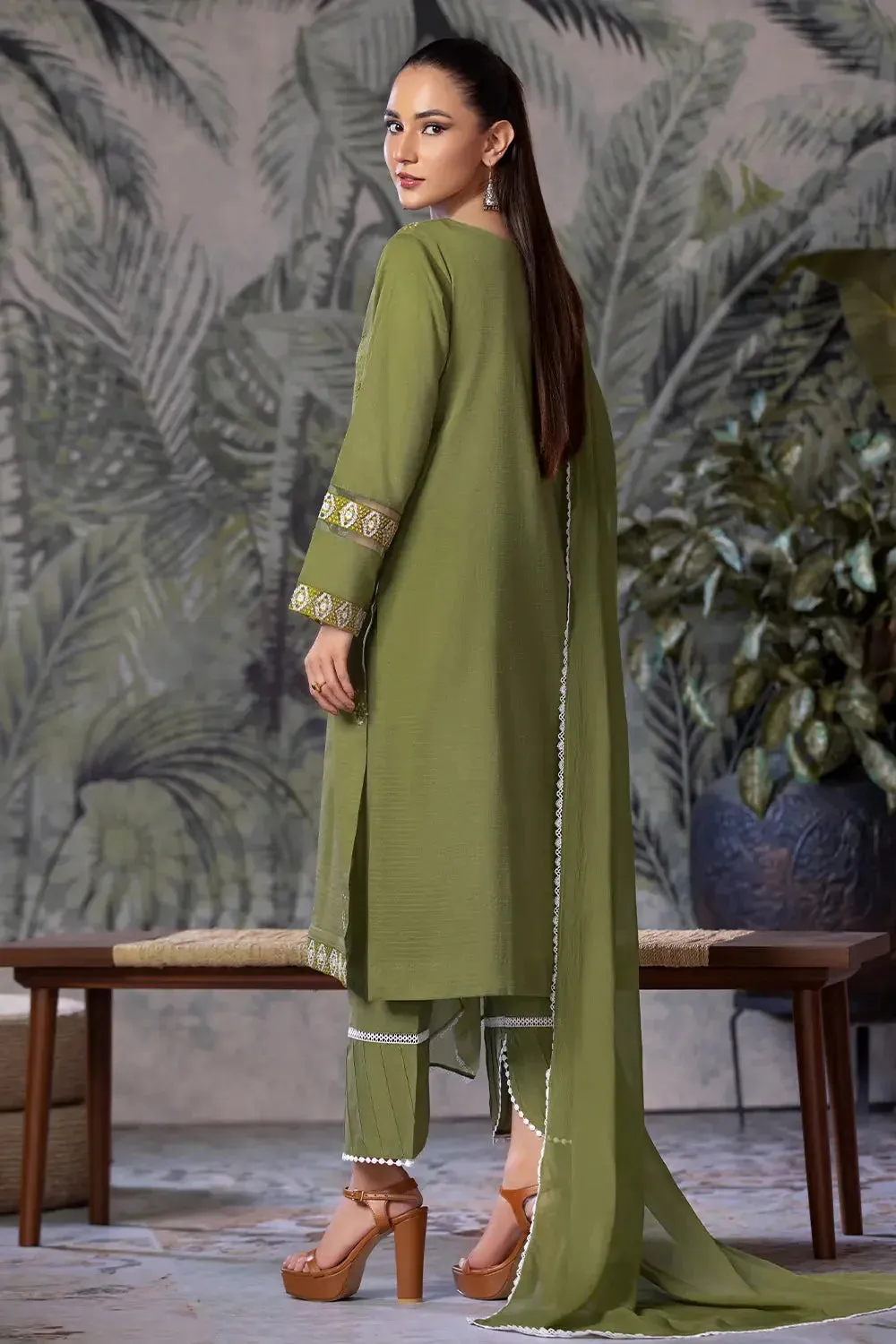 3PC Embroidered Unstitched Cambric Suit KSDE-2833