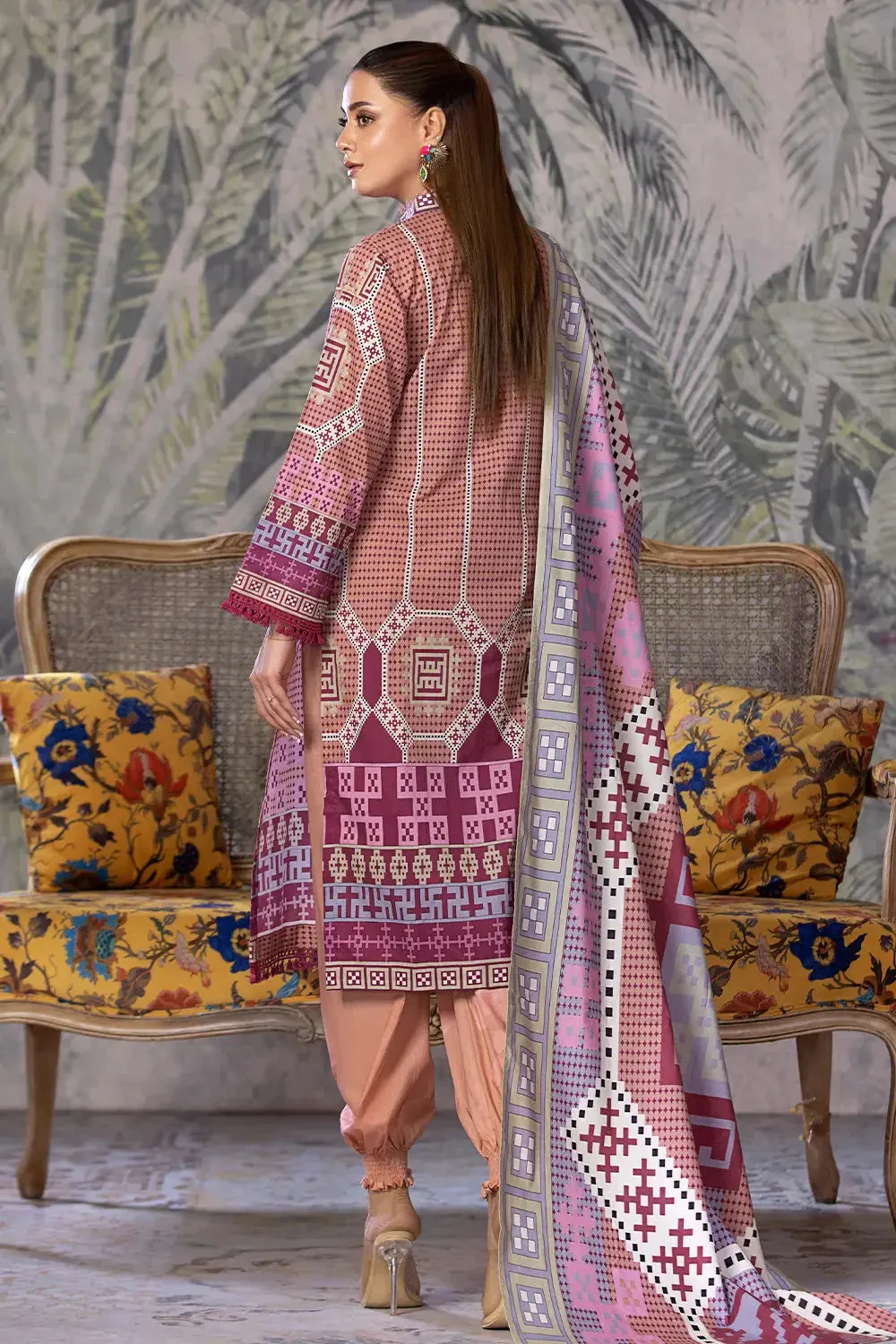 3PC Printed Unstitched Cambric Suit KCC-2857