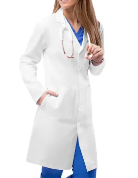 Adar 40 Inch Unisex Midriff Back White Laboratory Coat