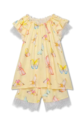 ADELIA - GIRLS’ PYJAMA SET YELLOW BUTTERFLIES