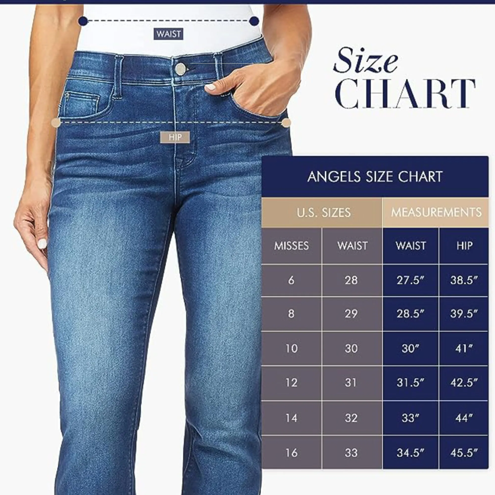 Angels Forever Young Women's High Rise Tummy Tech Panel Denim Skinny Jeans