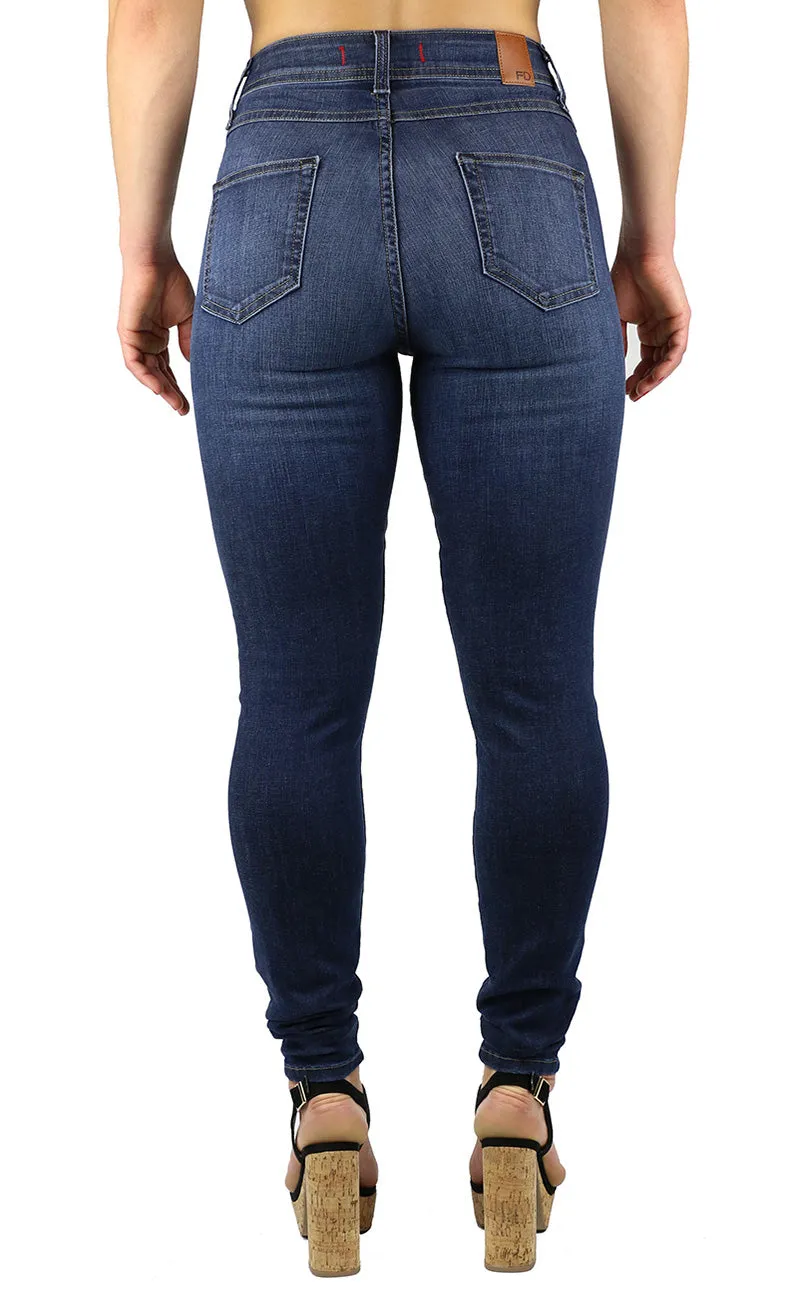 April Super High Rise Skinny Dark Wash