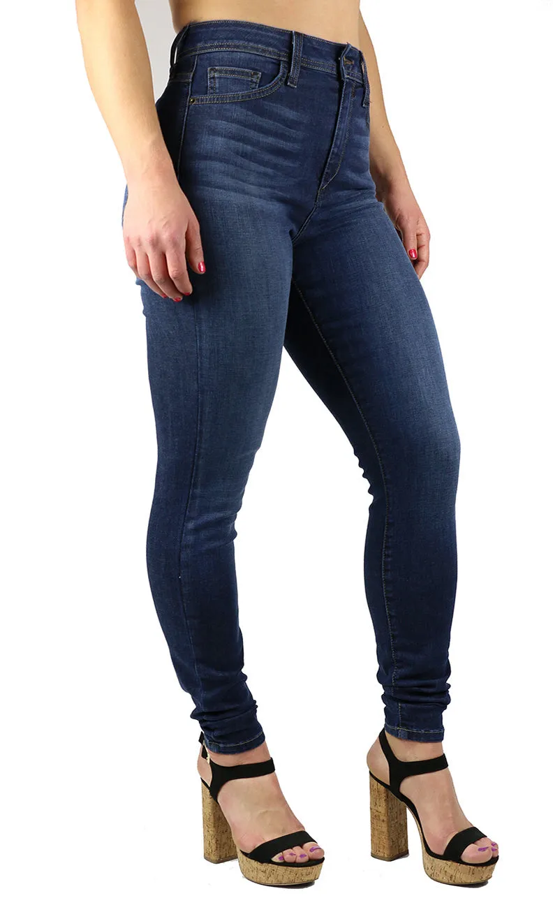 April Super High Rise Skinny Dark Wash