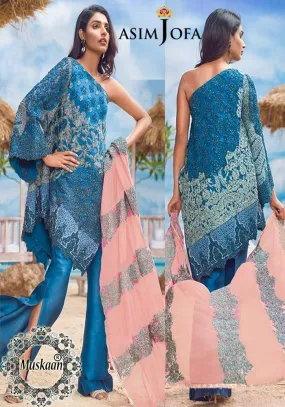 Asim Jofa Eid Chiffon Collection 2018-ALC-3A(Replica)(Unstitched)