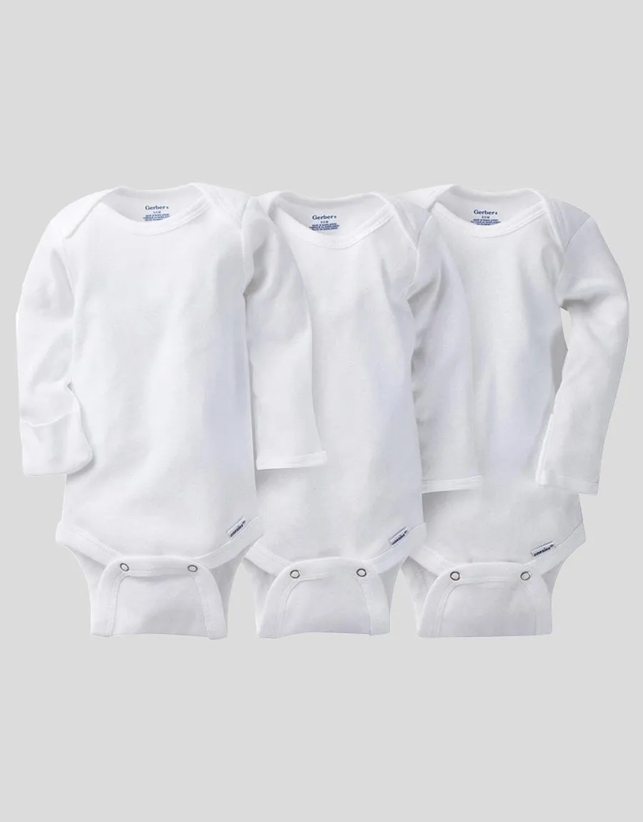 Baby Romper (Pack of 3)-White