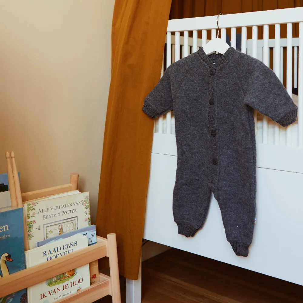 Baby suit - 100% Wool Fleece - Dark Grey