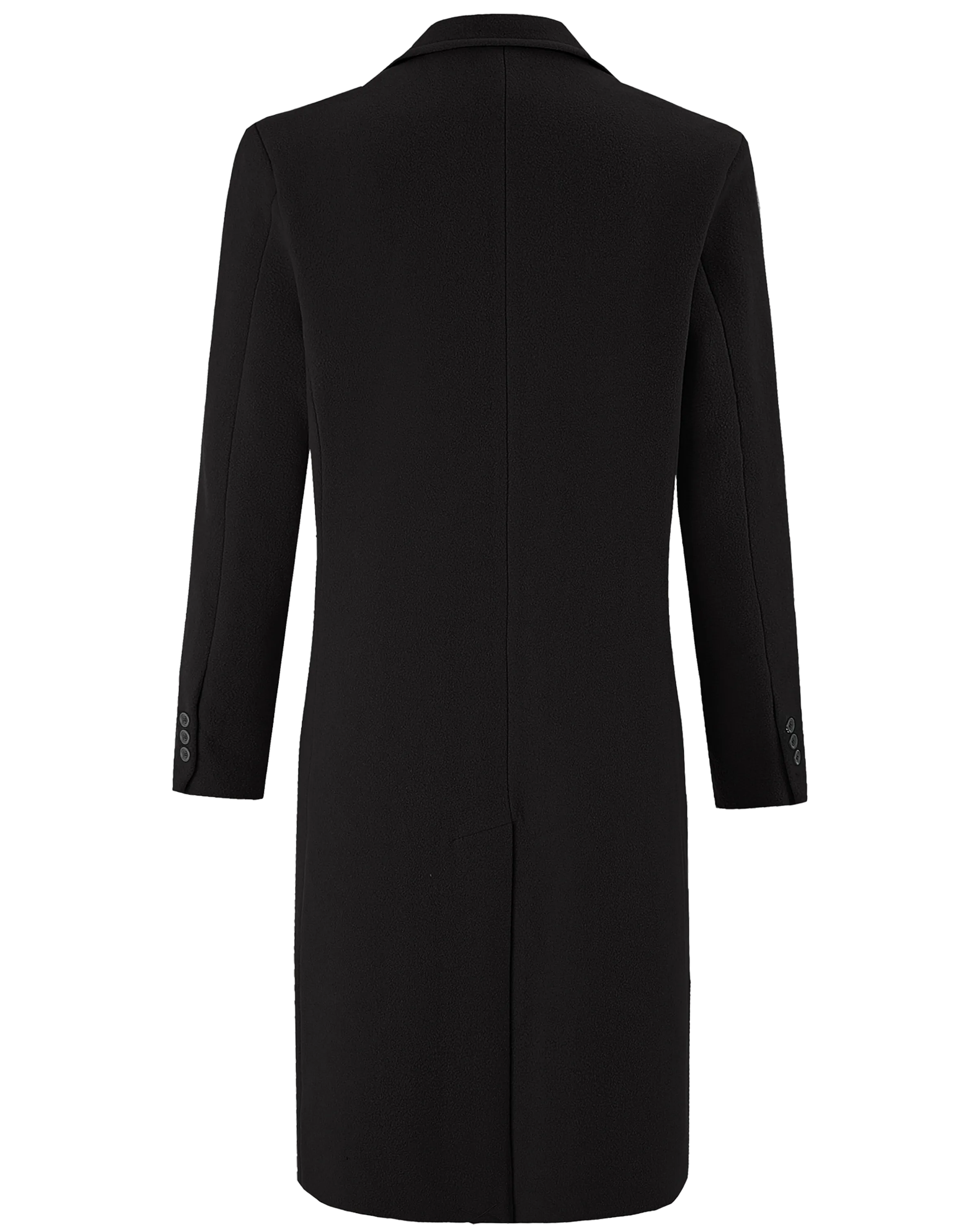 Black Wool Cashmere Bond Overcoat Black Lining