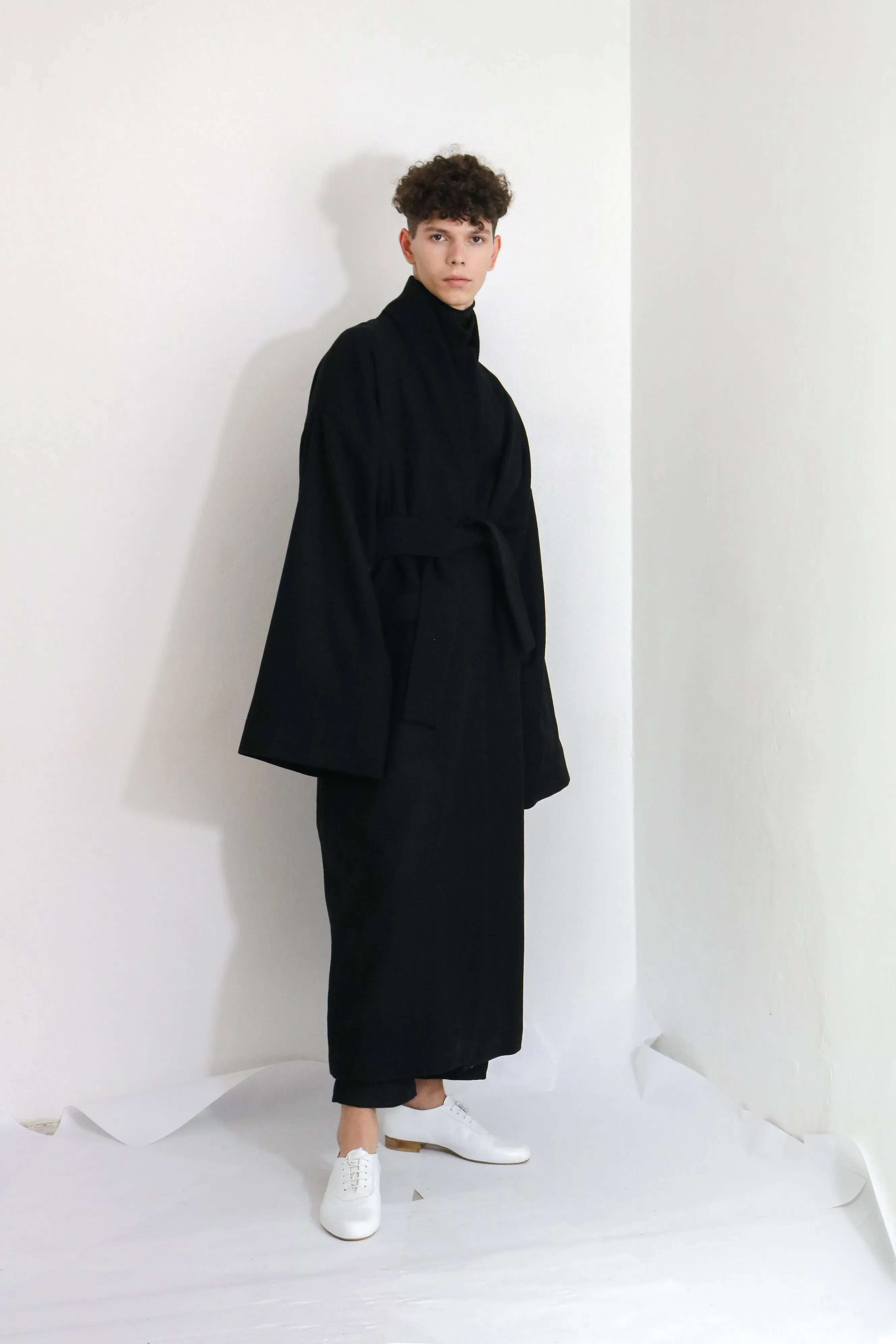 Black Wool Overcoat