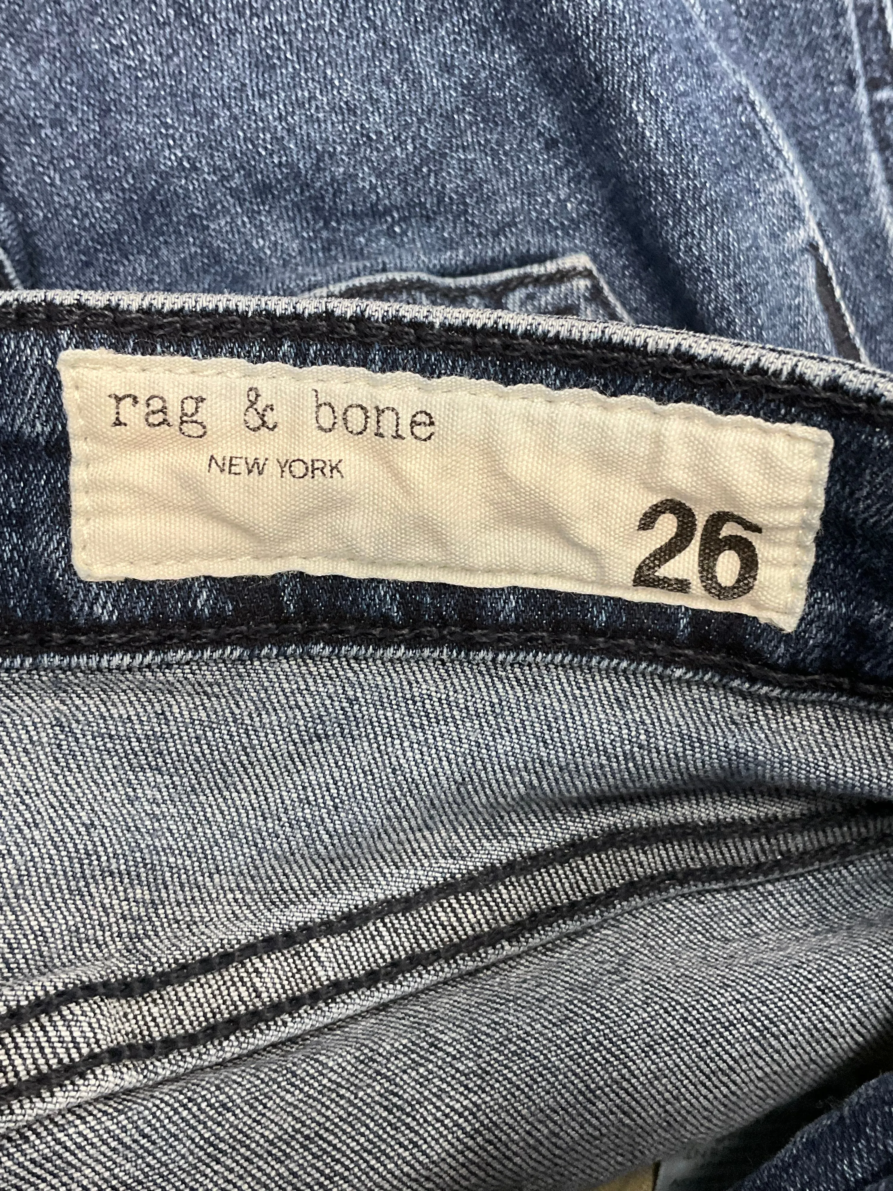 Blue Denim Jeans Skinny Rag & Bones Jeans, Size 2