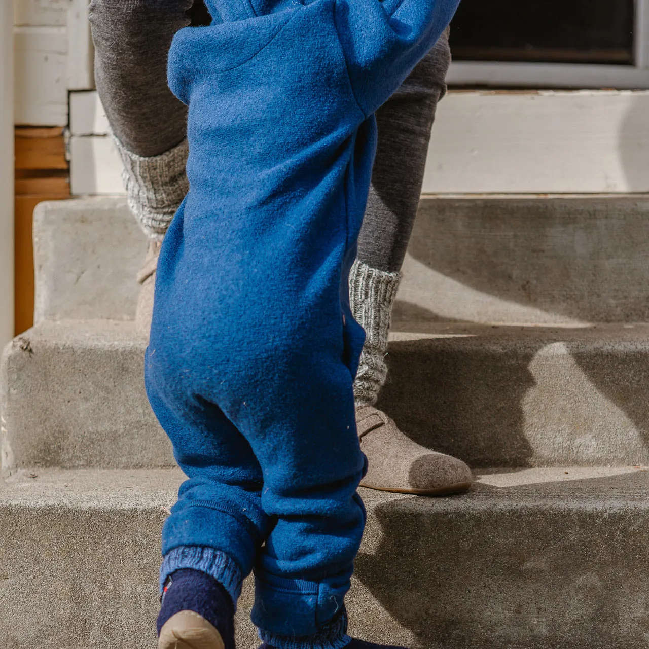 Boiled Wool Overalls with Hood (0-4y)