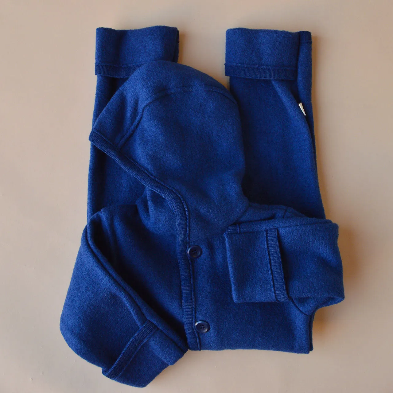 Boiled Wool Overalls with Hood (0-4y)