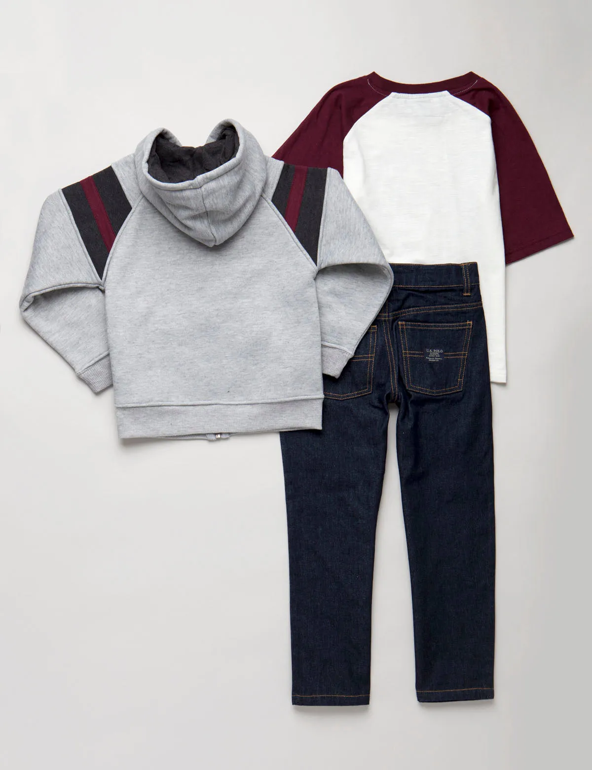 BOYS 3 PIECE SET - TEE, FLEECE & JEANS