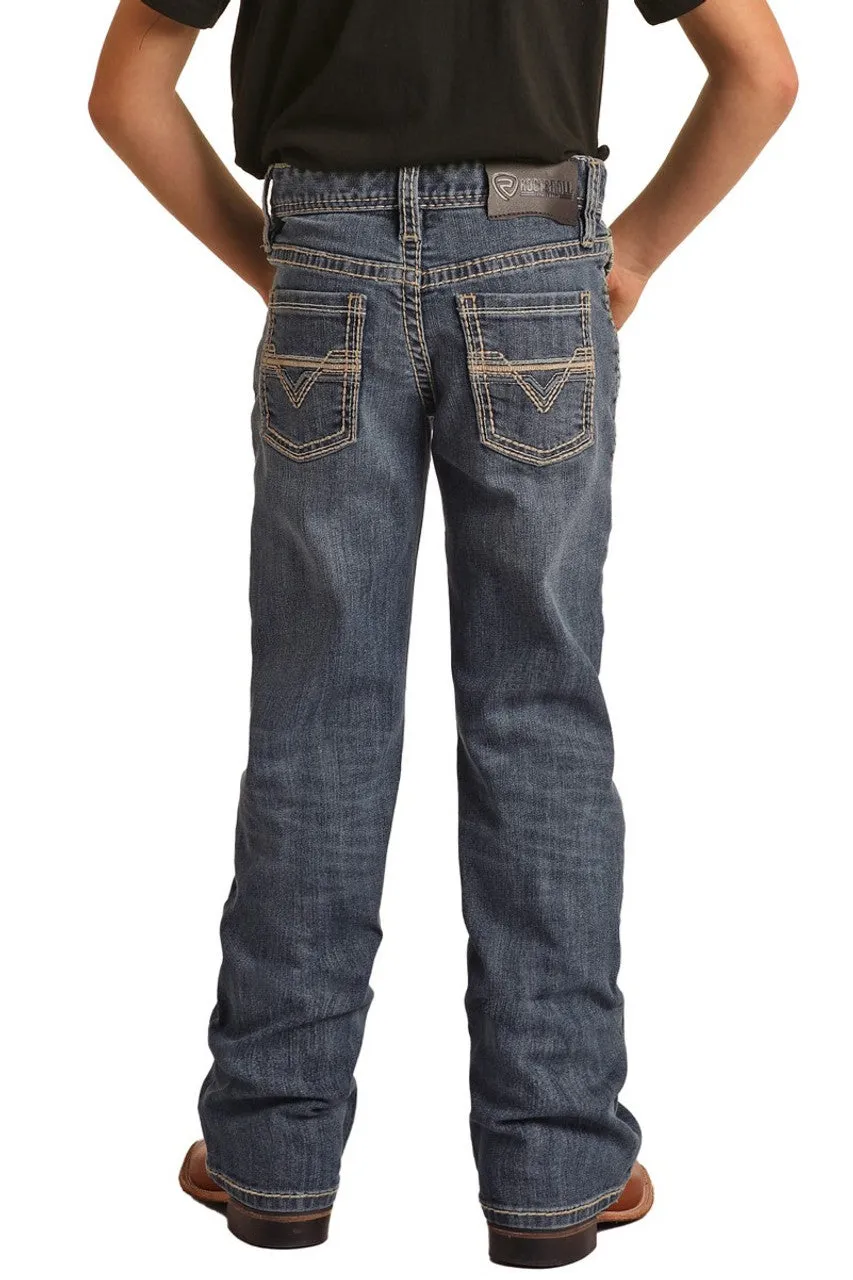 Boy's BB Gun Regular Jeans ~ Two Tone Stitch Pocket by Rock & Roll