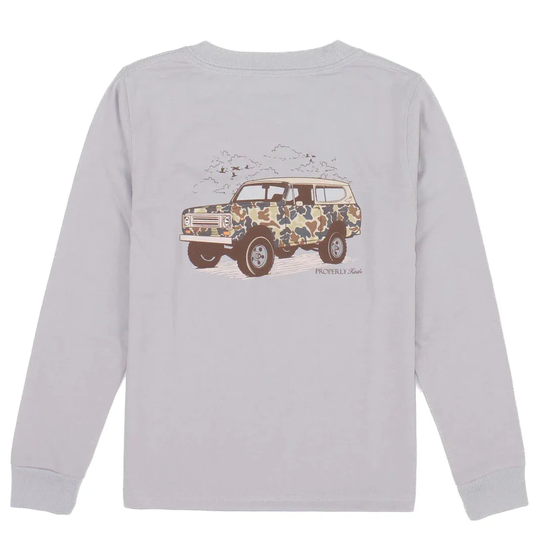 Boys Camo Truck LS Ice Grey