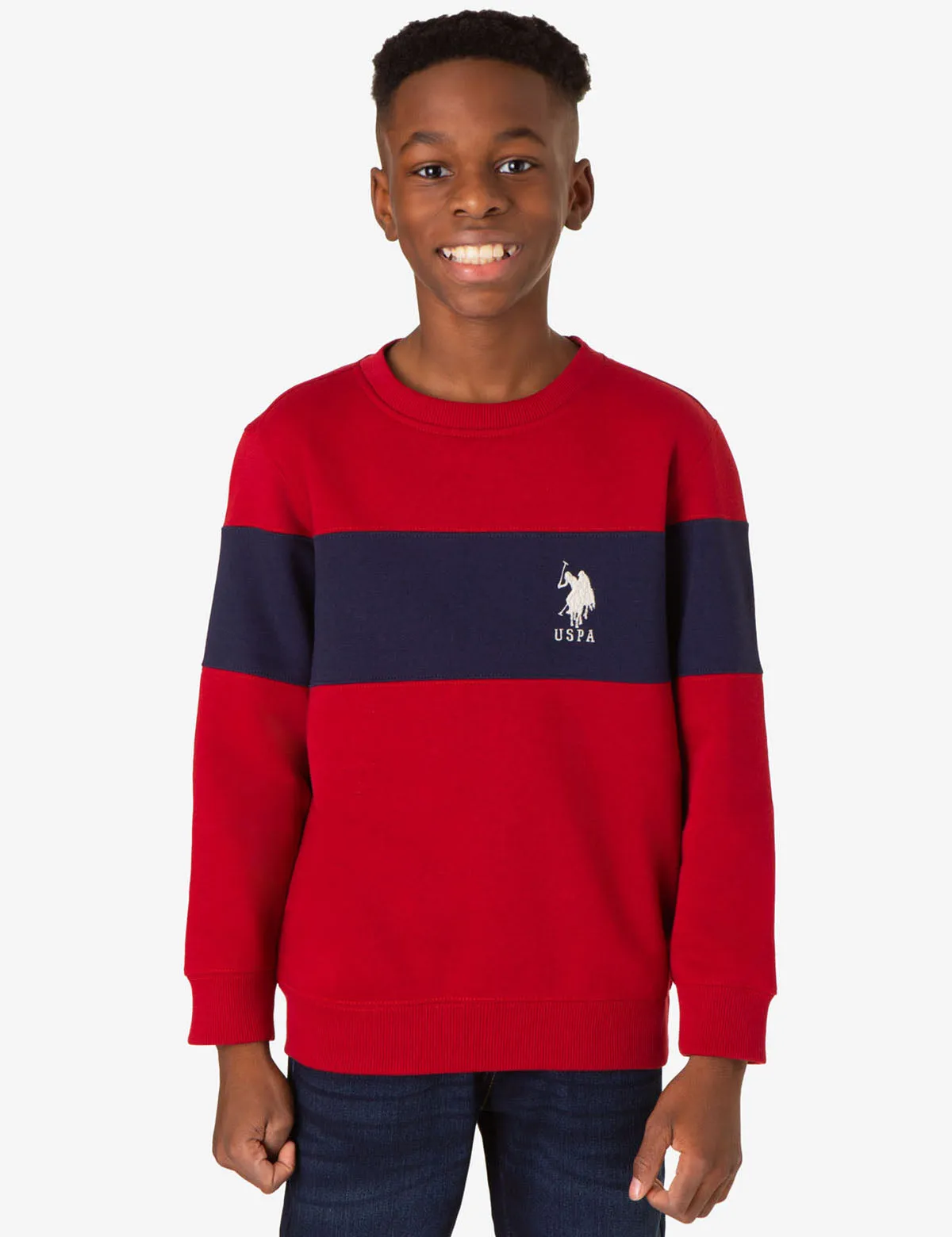 BOYS CHEST COLORBLOCK FLEECE PULLOVER