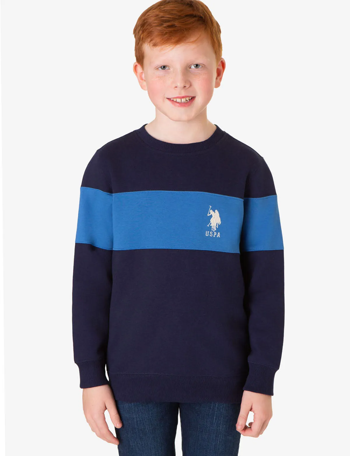 BOYS CHEST COLORBLOCK FLEECE PULLOVER