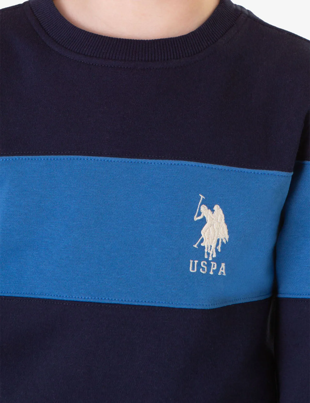 BOYS CHEST COLORBLOCK FLEECE PULLOVER