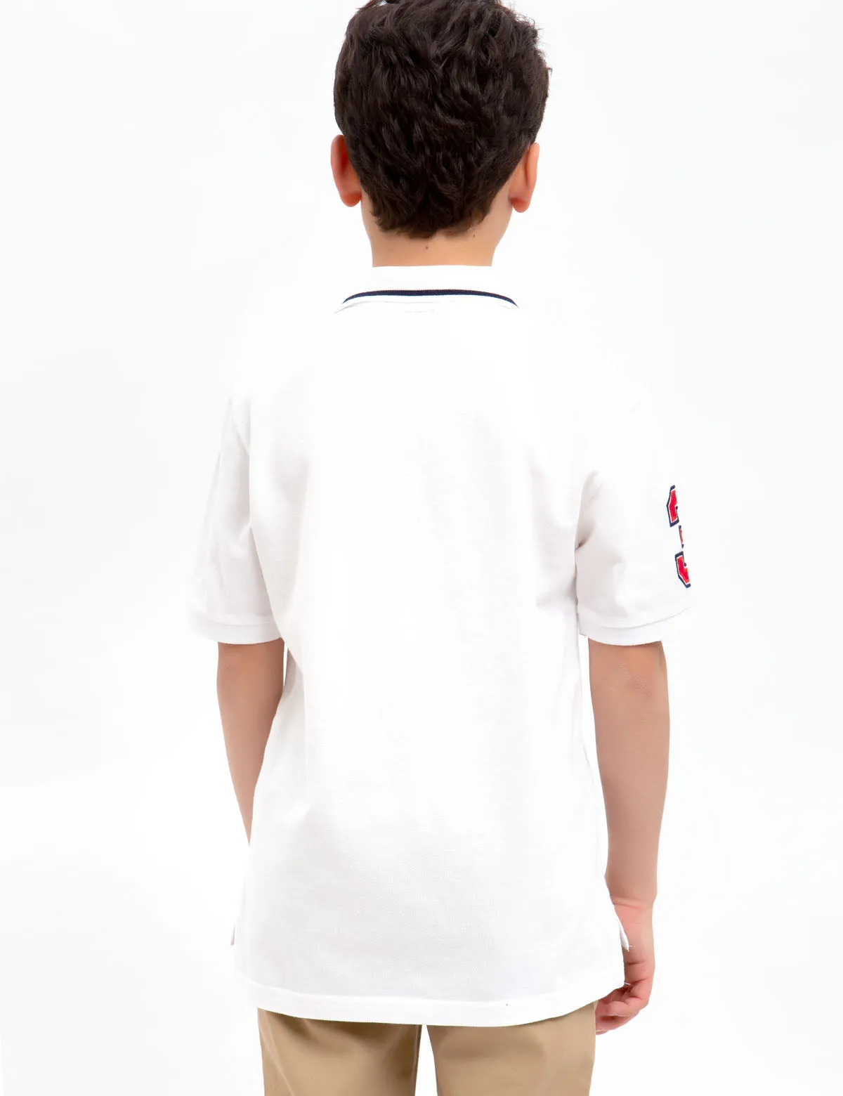 BOYS SOLID COLLAR POLO SHIRT