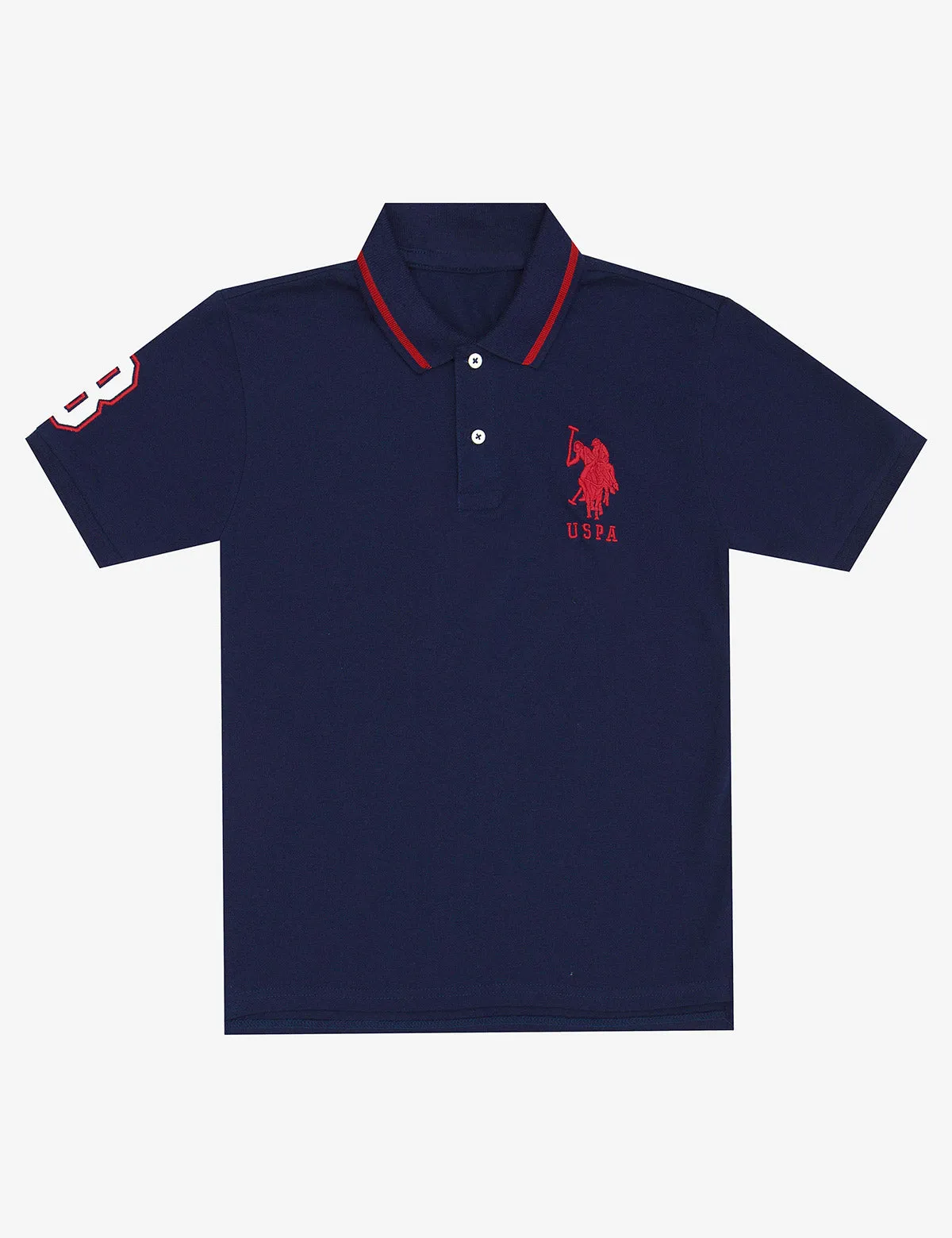 BOYS SOLID COLLAR POLO SHIRT