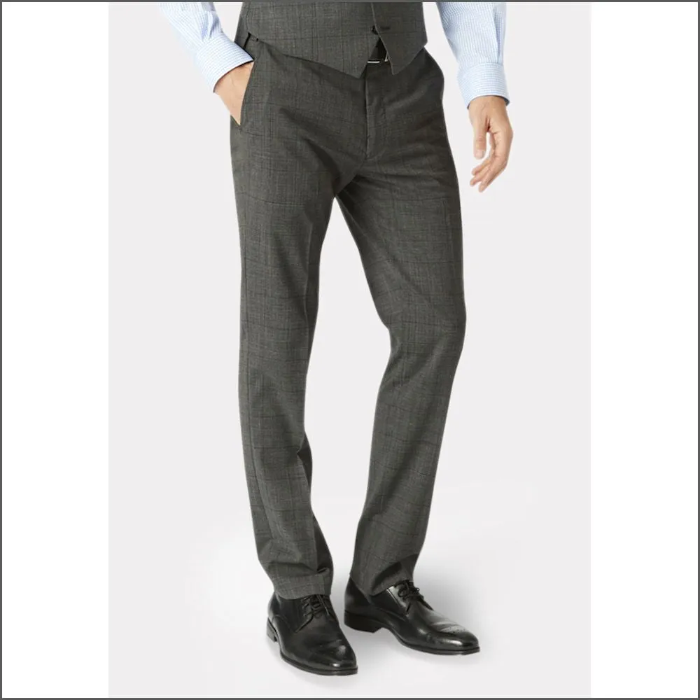 Brook Taverner Cassino Grey Check Washable Suit-