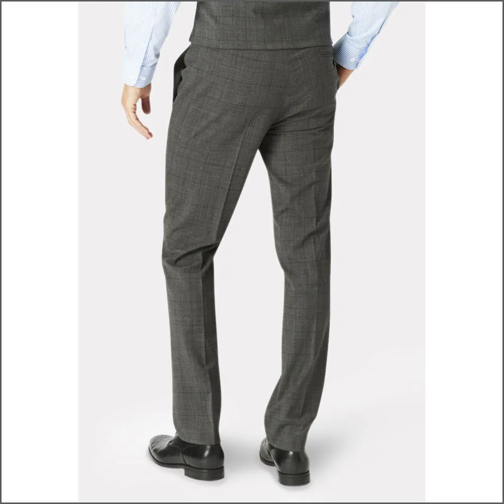 Brook Taverner Cassino Grey Check Washable Suit-