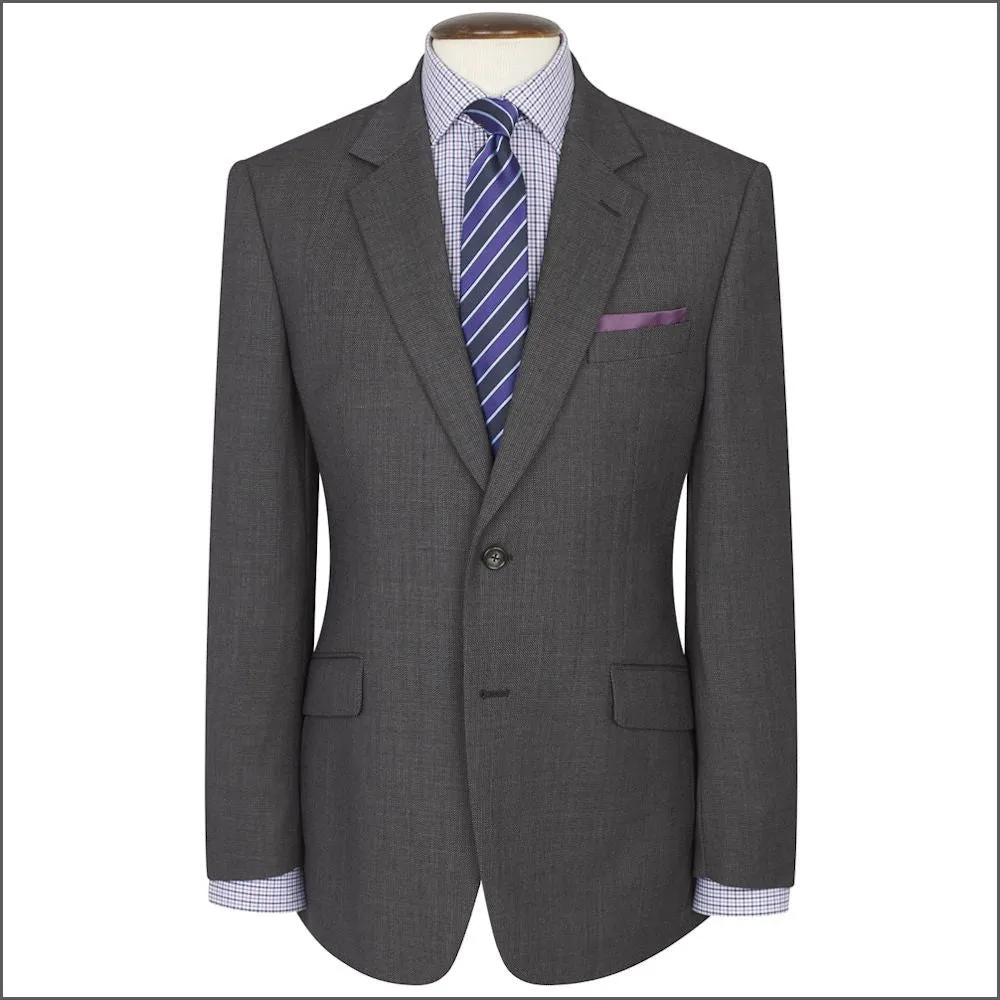 Brook Taverner Dawlish Charcoal Birdseye Super 110's Suit**