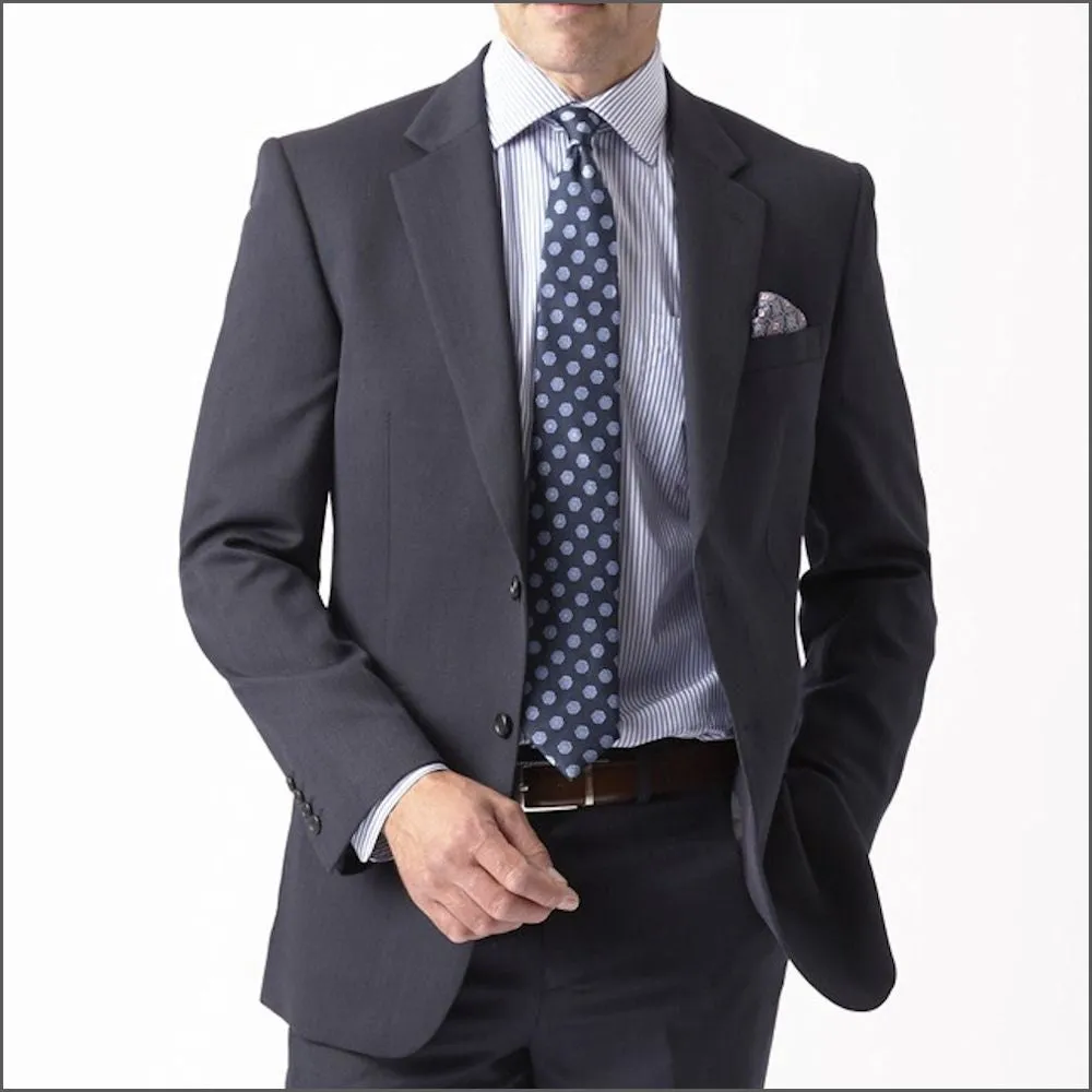 Brook Taverner Dawlish Navy Birdseye Super 110's Suit-