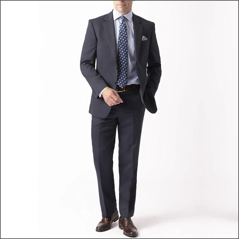 Brook Taverner Dawlish Navy Birdseye Super 110's Suit-