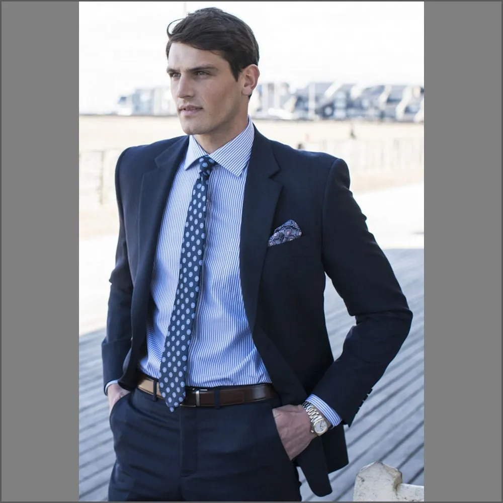 Brook Taverner Dawlish Navy Birdseye Super 110's Suit-